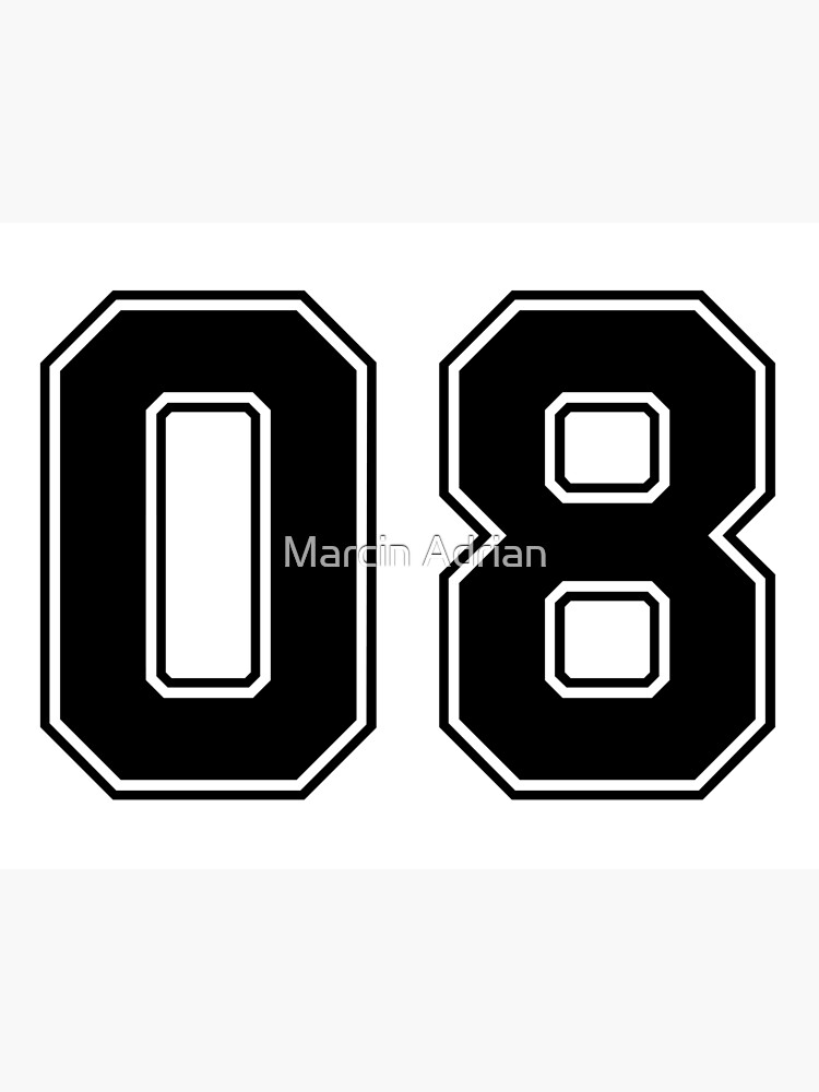 82 Classic Vintage Sport Jersey Number in Black Number on White Background  for American Football, Baseball or Basketball Stock Illustration -  Illustration of numbers, football: 140530378