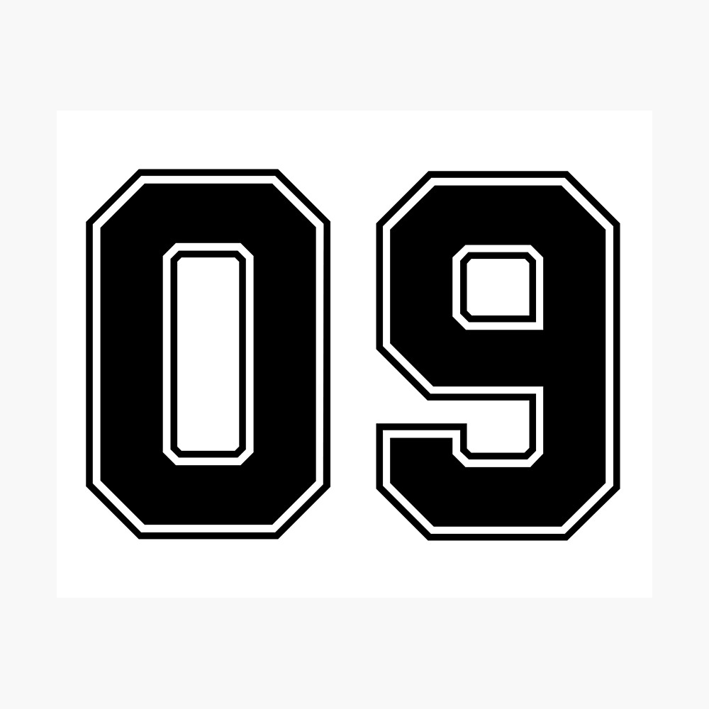 42 American Football Classic Vintage Sport Jersey Number in black number on  white background for american football, baseball or basketbal | Poster