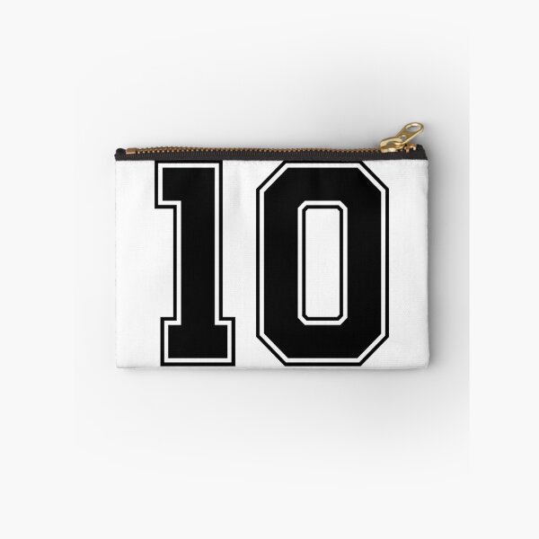 Item preview, 10 American Football Classic Vintage Sport Jersey Number in black number on white background for american football, baseball or basketball designed and sold by Marcin Adrian.