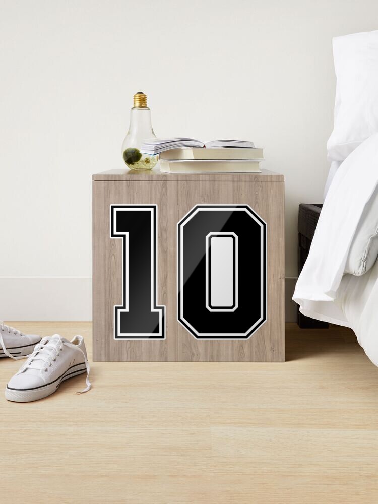 10 Classic Vintage Sport Jersey Number in Black Number on White Background  for American Football, Baseball or Basketball Stock Illustration -  Illustration of football, cricket: 140529751