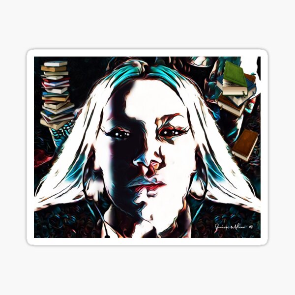 Digital Abstract Realbookbabe Sticker