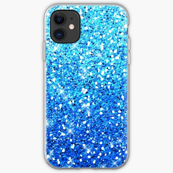 Blue Glitters Sparkles Texture iPhone Soft Case