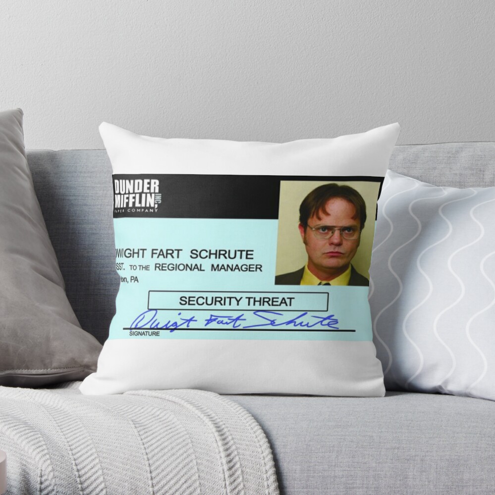 THE OFFICE DWIGHT MASK FIRST AID FAIL CPR Throw Pillow for Sale by  trrylovesyogurt