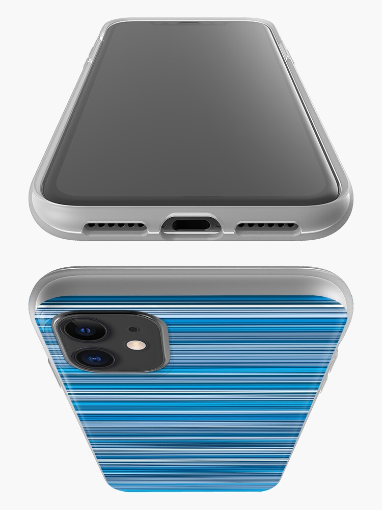 Alternative Ansicht von Viele bunte Streifen in Blau quer iPhone-Hülle & Cover