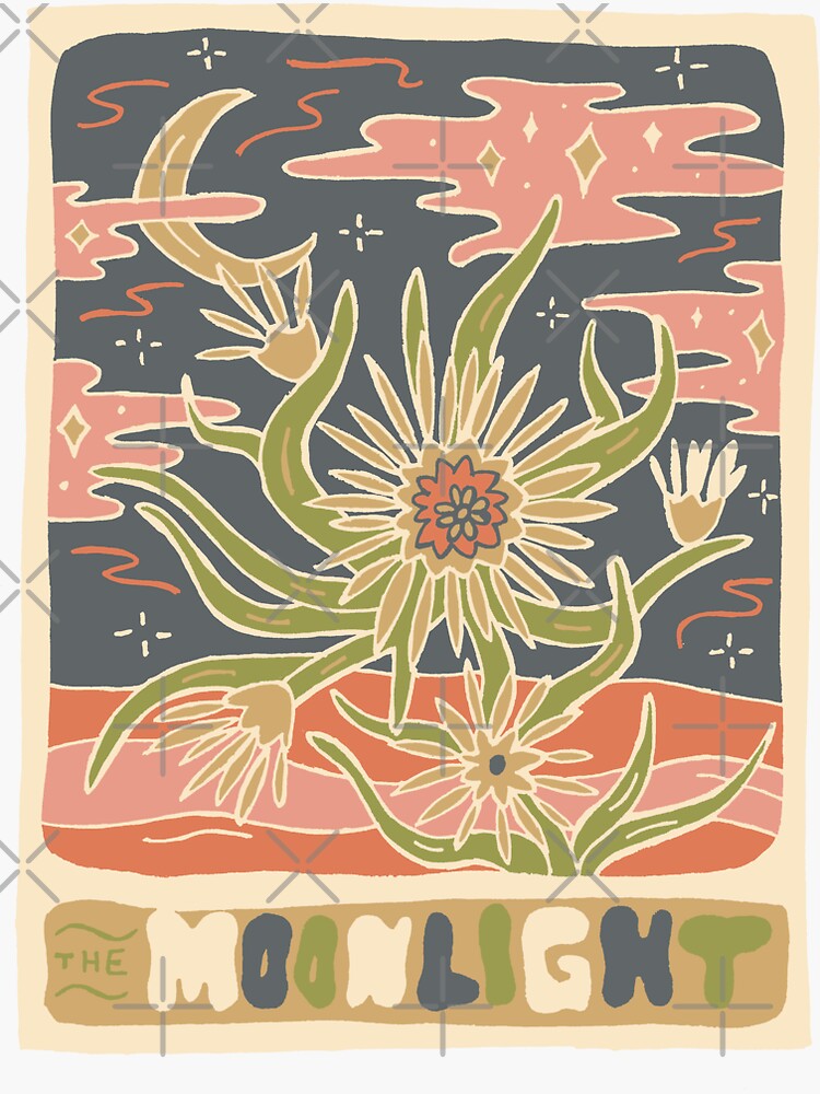 Cactus Tarot Cards- Moonlight by doodlebymeg