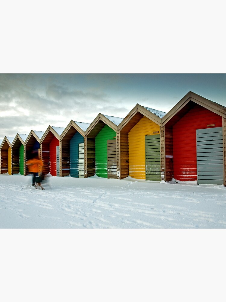 Thumbnail 3 of 3, Canvas Print, Beach huts designed and sold by james thow.