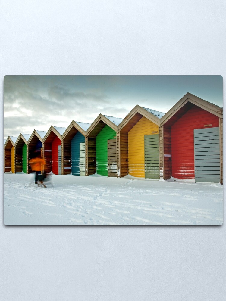 Alternate view of Beach huts Metal Print