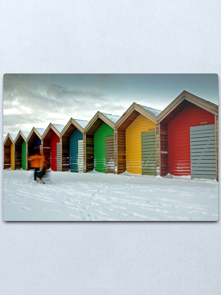 Alternate view of Beach huts Metal Print