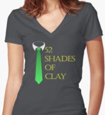 52 Shades of Clay Fitted V-Neck T-Shirt