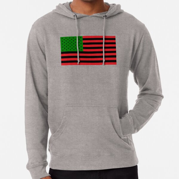 Afroamerikaner-Flaggen-rotes schwarzes grünes T-Shirt Leichter Hoodie