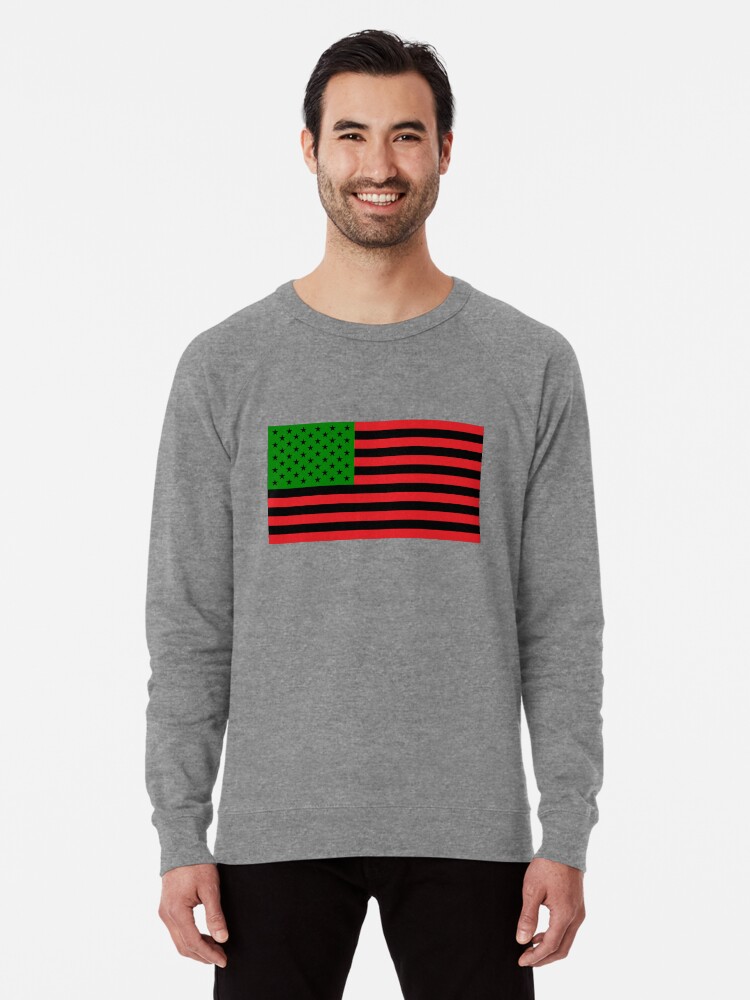African American Flag Red Black Green T Shirt Lightweight