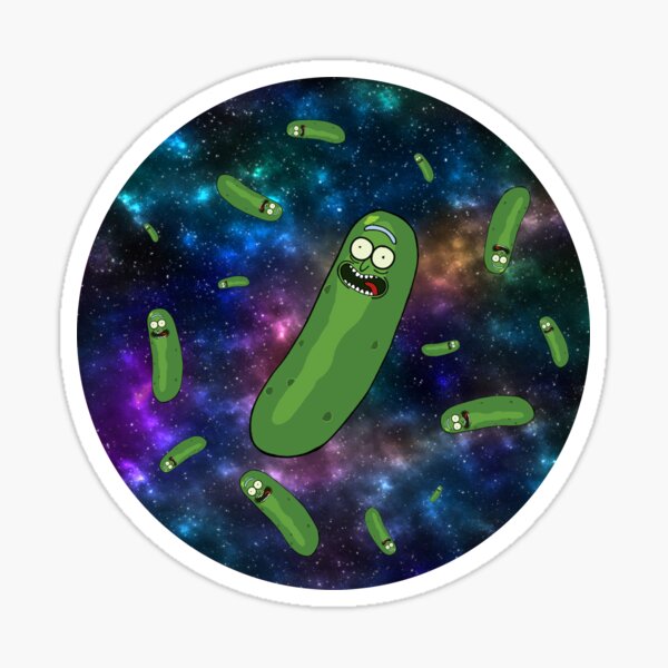 Many Pickle Rick Galaxy Sticker Sticker