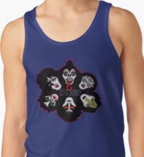 Camisetas de tirantes para hombre KISS: Rock & Roll over Circle (incluidos los 6 miembros que usan maquillaje)