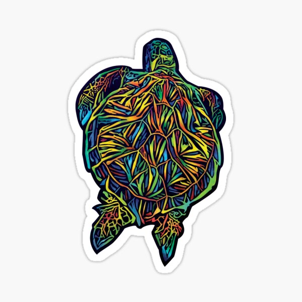 Rainbow Turtle Sticker