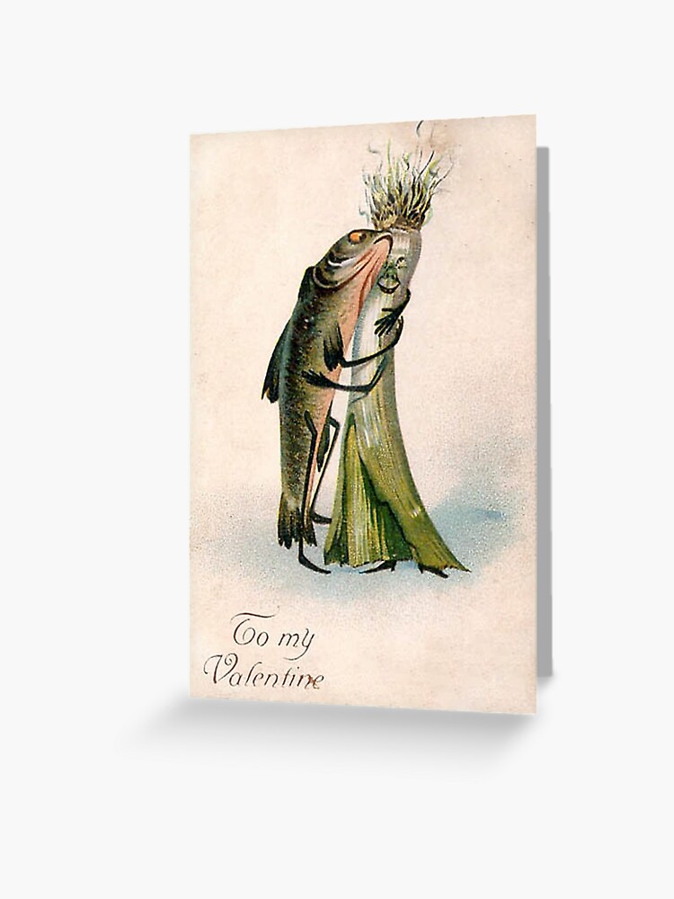 Odd Victorian Valentines Day Greetings Greeting Card for Sale by  forgottenbeauty