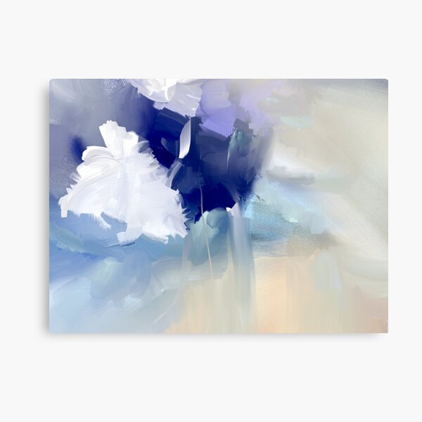 Item preview, White and blue flowers designed and sold by Anivad - Davina Nicholas.