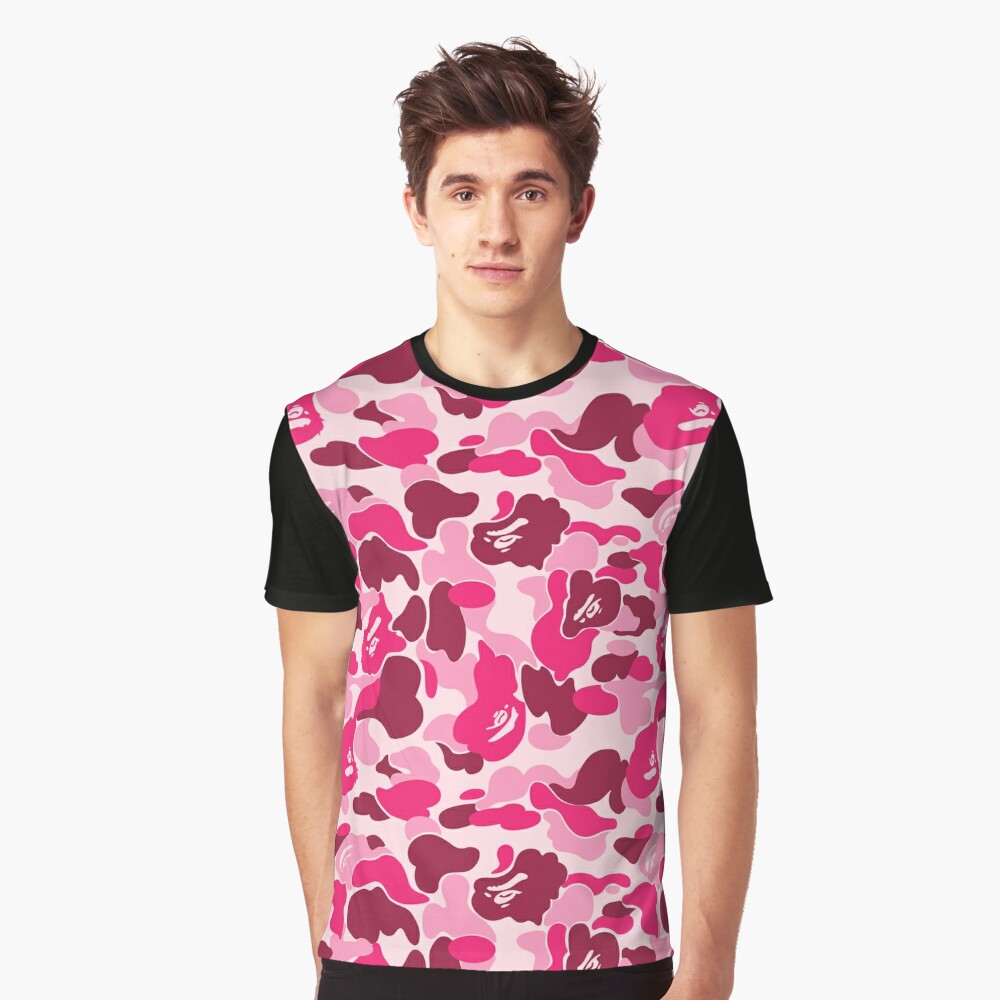 pink bape shirt