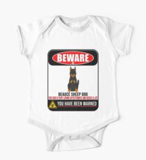 Beware Of Beauce Sheep Dog This Dog Is Loving and Kisses A Lot Sign Sticker - Funny Gift For Beauce Sheep Dog Dog Owner One Piece - Short Sleeve
