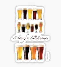 A beer for all season Sticker