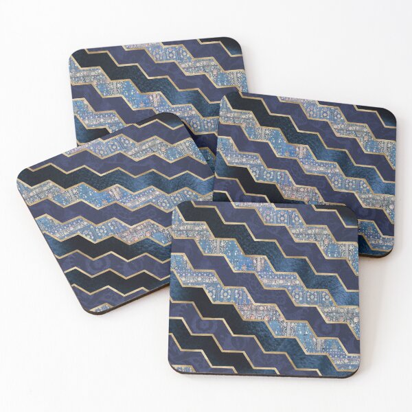 Item preview, Moody blues geometric textures designed and sold by RoseAesthetic.