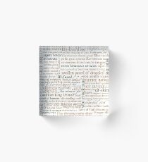 Shakespeare's Insults Collection - Revised Edition (by incognita) Acrylic Block