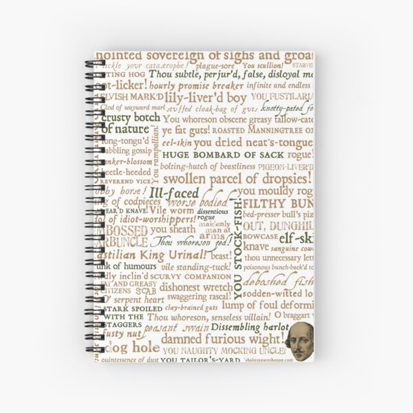Shakespeare's Insults Collection - Revised Edition (by incognita) Spiral Notebook
