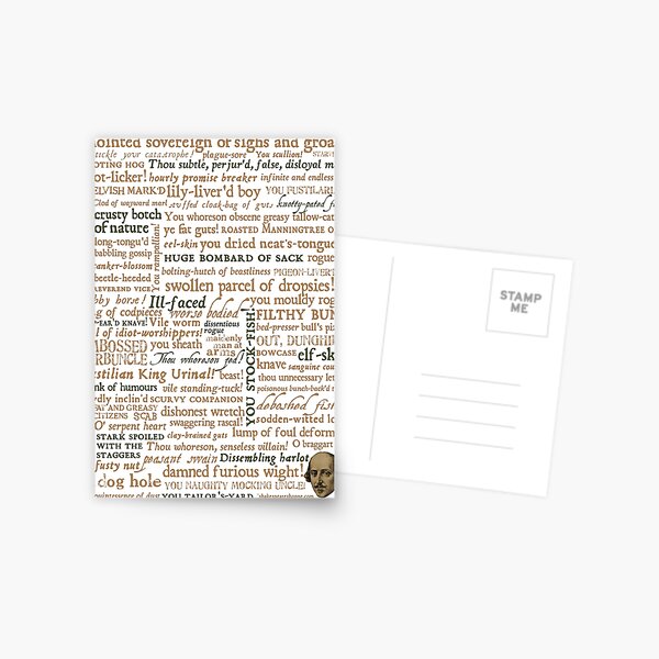 Colección de insultos de Shakespeare - Edición revisada (por incognita) Postal