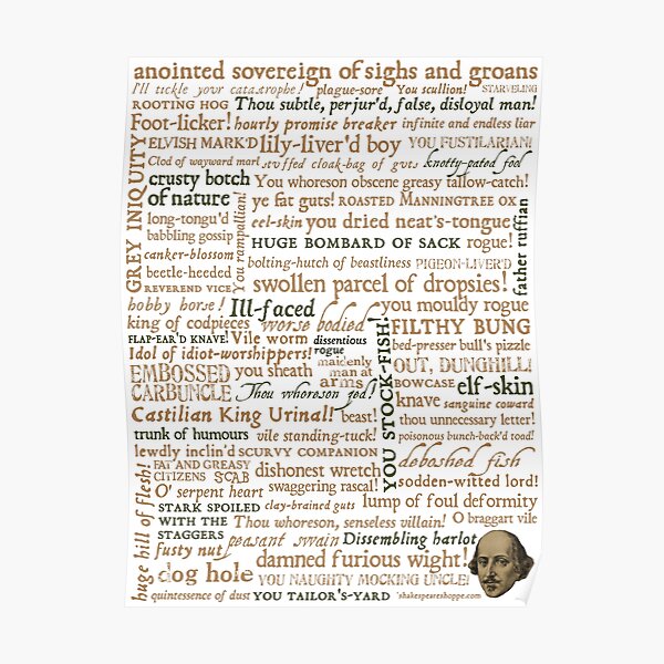 Shakespeare's Insults Collection - Revised Edition (by incognita) Poster