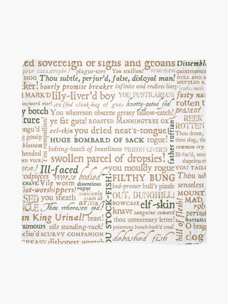 Alternate view of Shakespeare's Insults Collection - Revised Edition (by incognita) Scarf