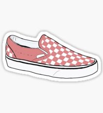 Pink checkerboard vans Sticker