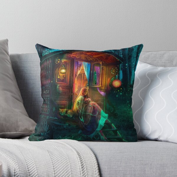 Gypsy Firefly Throw Pillow