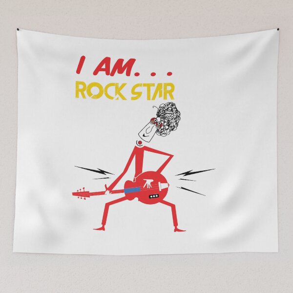 Item preview, I am the rockstar t-shirt | rockstar funny cartoon holding guitar | rockstar funny cartoon  designed and sold by KARTICK DUTTA.