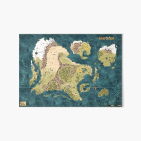 Continent of Merizian Art Board Print