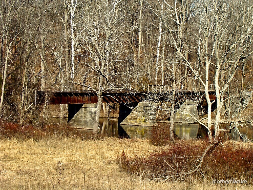 "Old Railroad Bridge Green Lane Reservoir PA" by MotherNature Redbubble