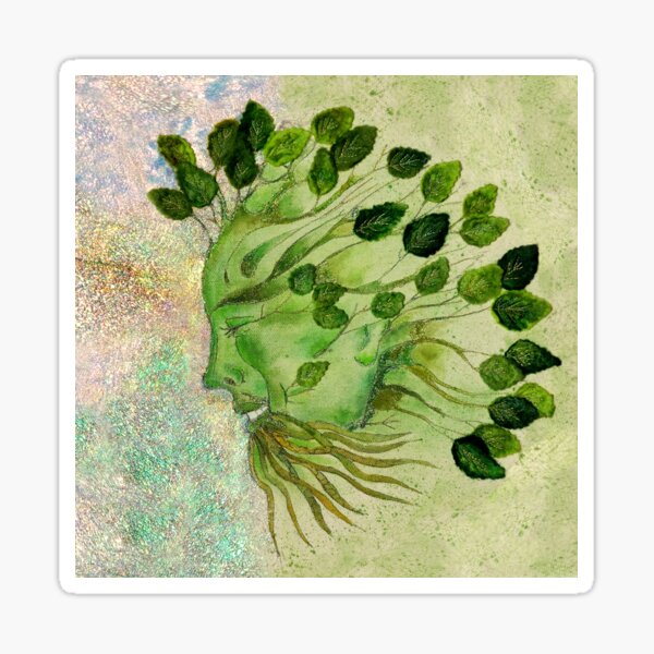 The Green Man in Summer Sticker