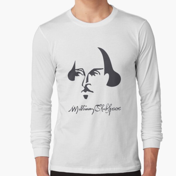 Shakespeare Simple Image with Signature Long Sleeve T-Shirt