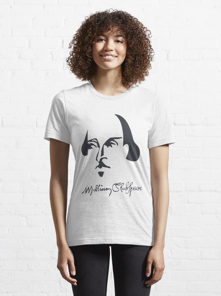 Alternate view of Shakespeare Simple Image with Signature Essential T-Shirt