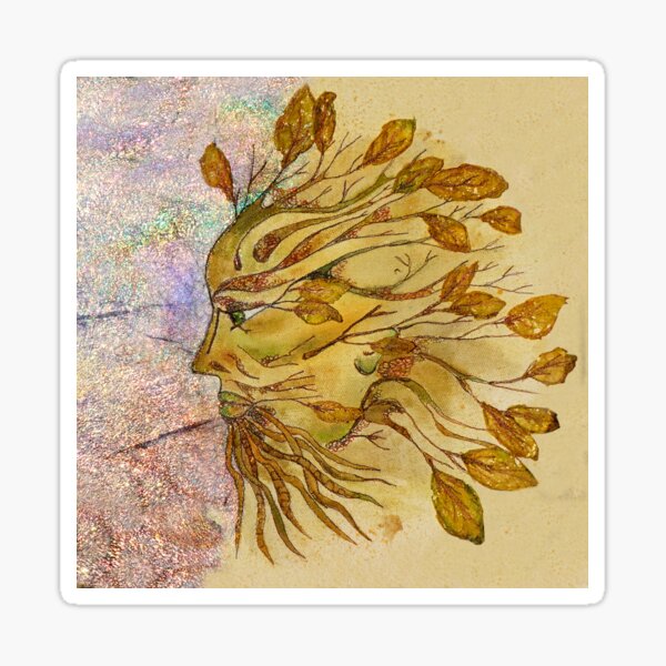 The Green Man in Autumn Sticker