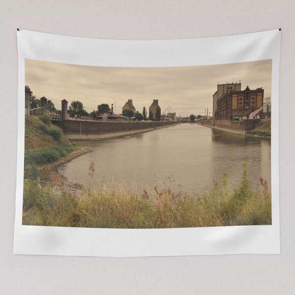 Item preview, Magdeburg Elbe Ottostadt River Ebbe river Old Port designed and sold by TrumpfDesign.