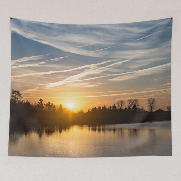 Item preview, Painted by Airplanes - Stripes and Brushstrokes Daybreak Sky designed and sold by Georgia Mizuleva.