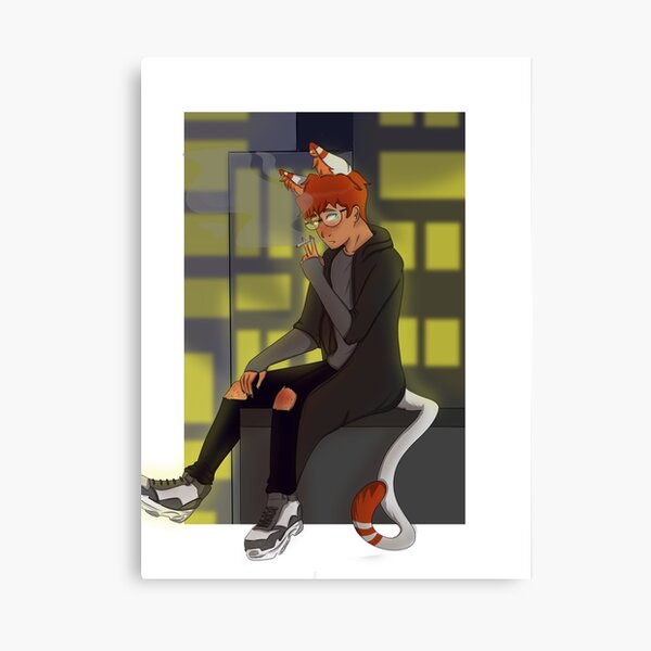 Human cat Canvas Print