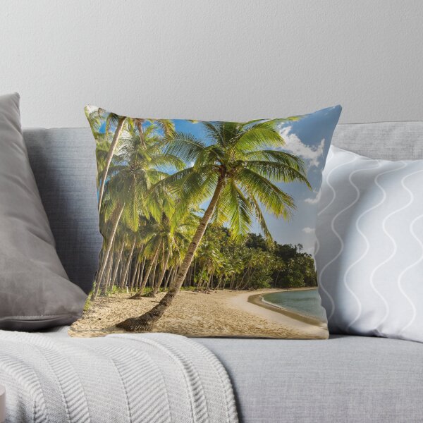 Beach, Elnido, Palawan, Philippines Throw Pillow