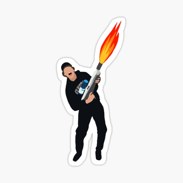 David Dobrik FLAMETHROWER Sticker