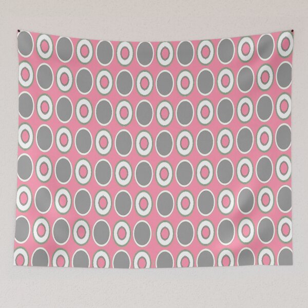 Item preview, Baker- Miller Pink |Grey Circles|Retro POLKA DOTS designed and sold by ozcushionstoo.