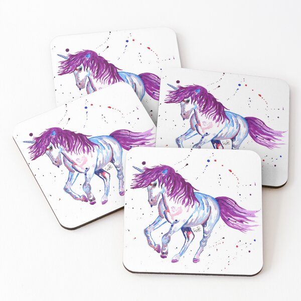 Item preview, Purple Blue Running Unicorn designed and sold by MenagerieMayhem.