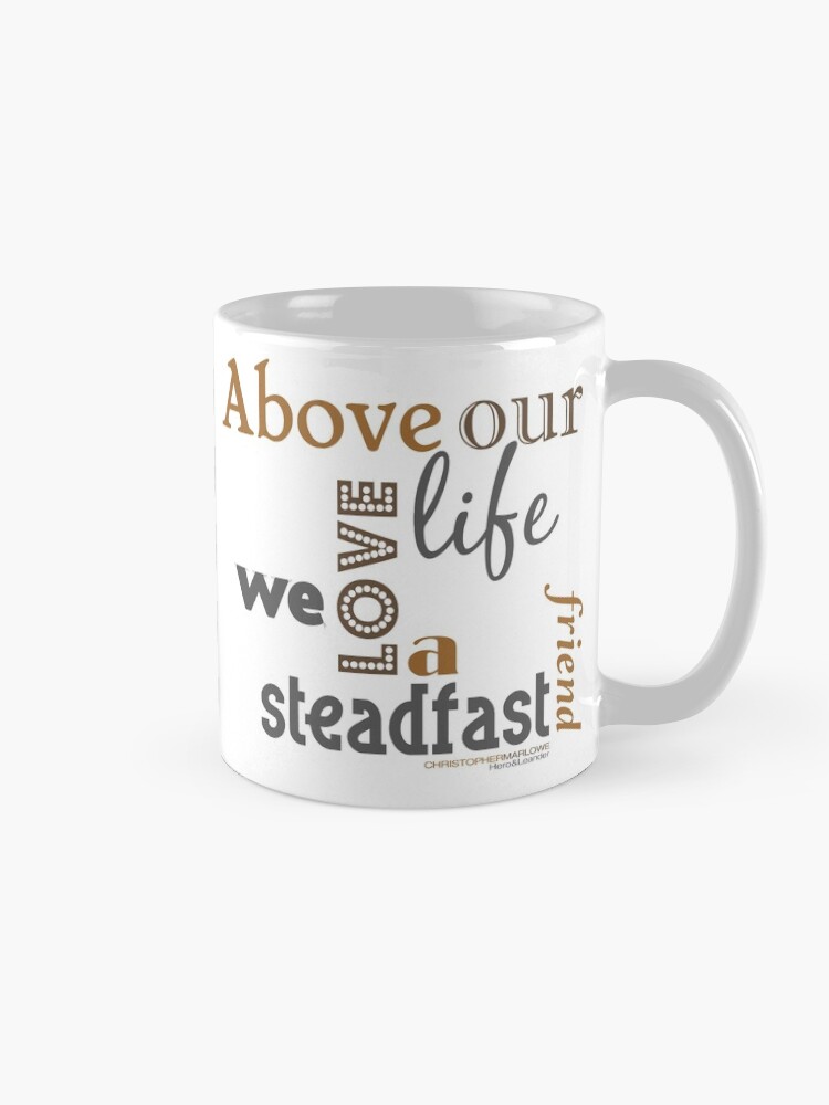 Alternate view of Marlowe Hero & Leander Friend Quote Coffee Mug