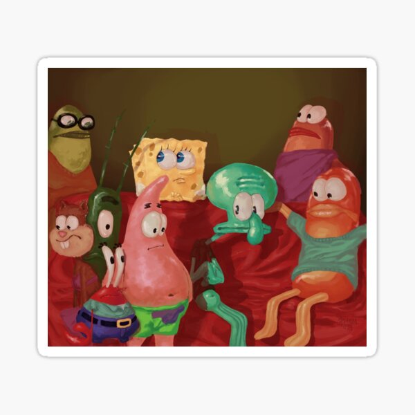 Awkward Renaissance Spongebob Sticker