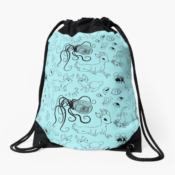the family 1 - teal Drawstring Bag