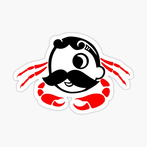 Natty Boh Crab Sticker By Plotholeprints Redbubble