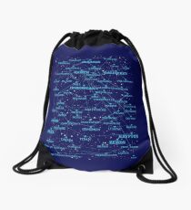 Sci-fi star map Drawstring Bag